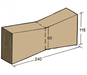 F-38, double wedge tile